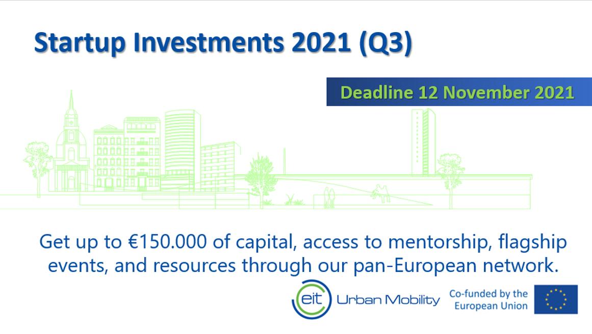 EIT Urban Mobility: Startup Investments 2021